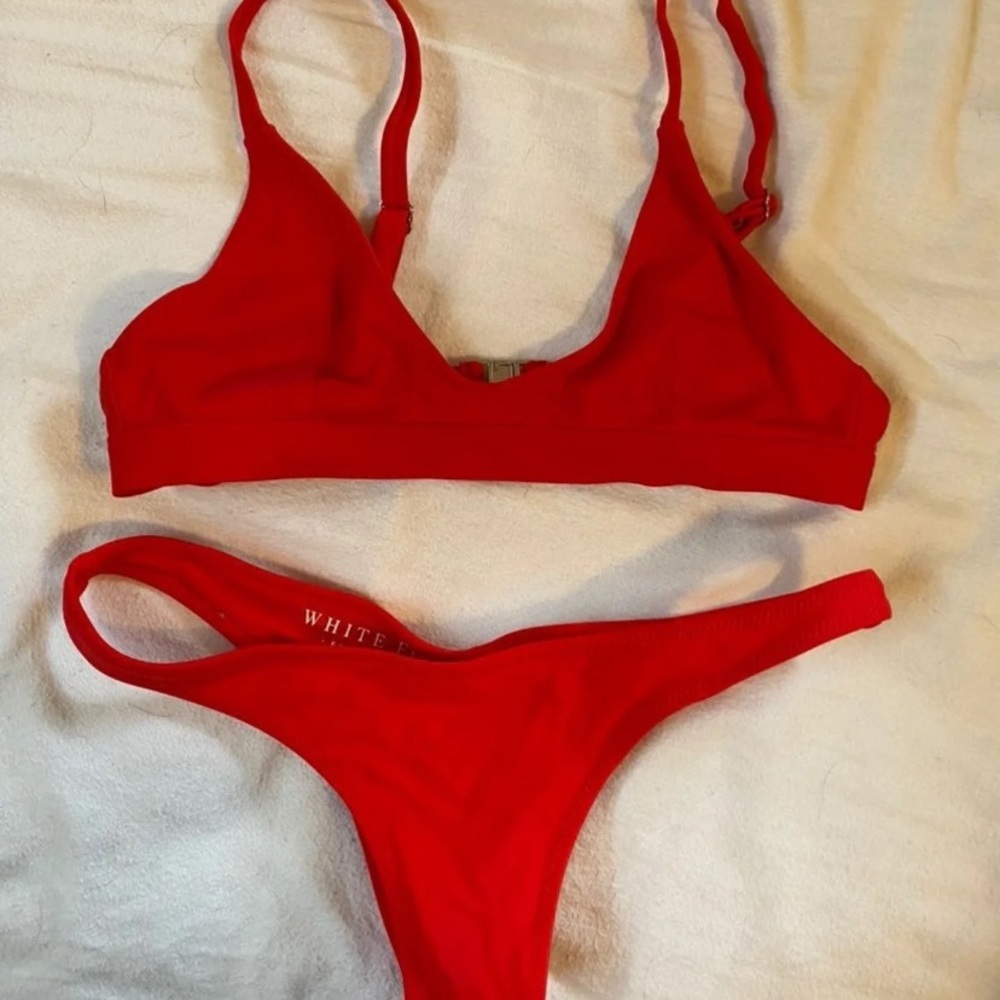 White fox bikini set